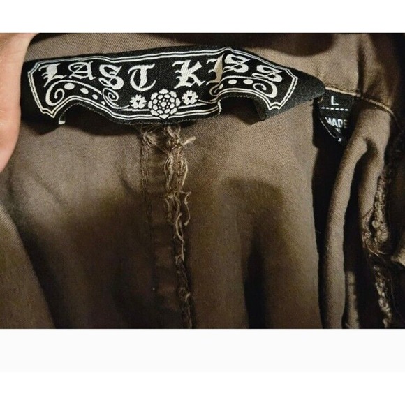 Last Kiss Khaki Y2K sz L Cargo Vest‎ - Picture 9 of 14